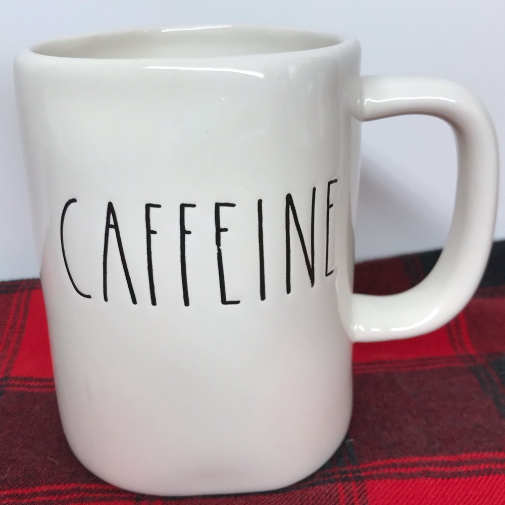 Rae Dunn caffeine mug large lettering